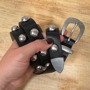 GAP Vegan Leather Studded Black Belt